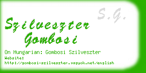 szilveszter gombosi business card